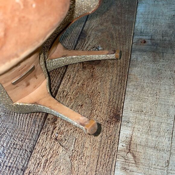 Badgley Mischka Metallic Crackled ‘Lust’ Heels 9M - Picture 13 of 15